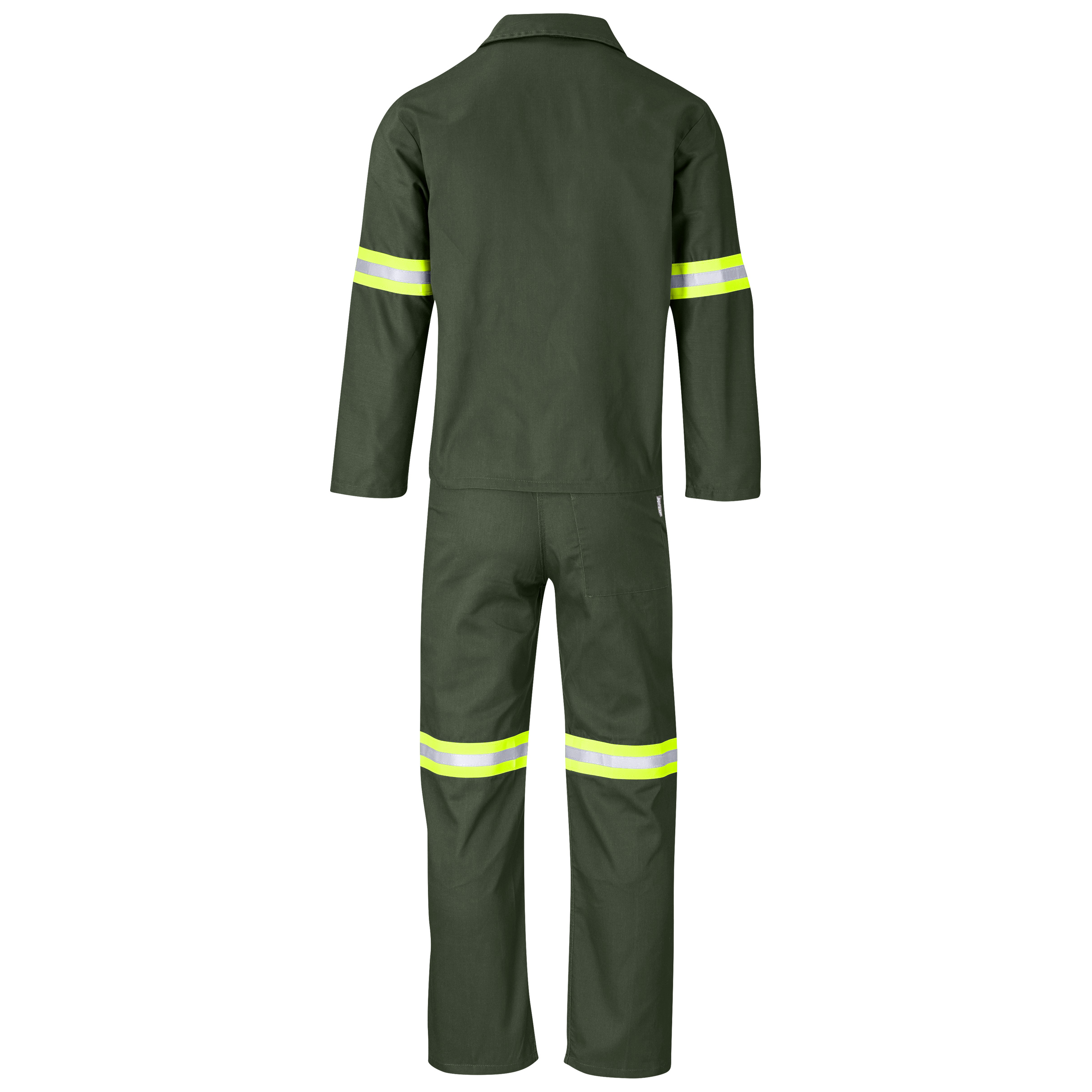 Acid Resistant Polycotton Conti Suit - Reflective Arm & Legs - Yellow Tape - Image 6