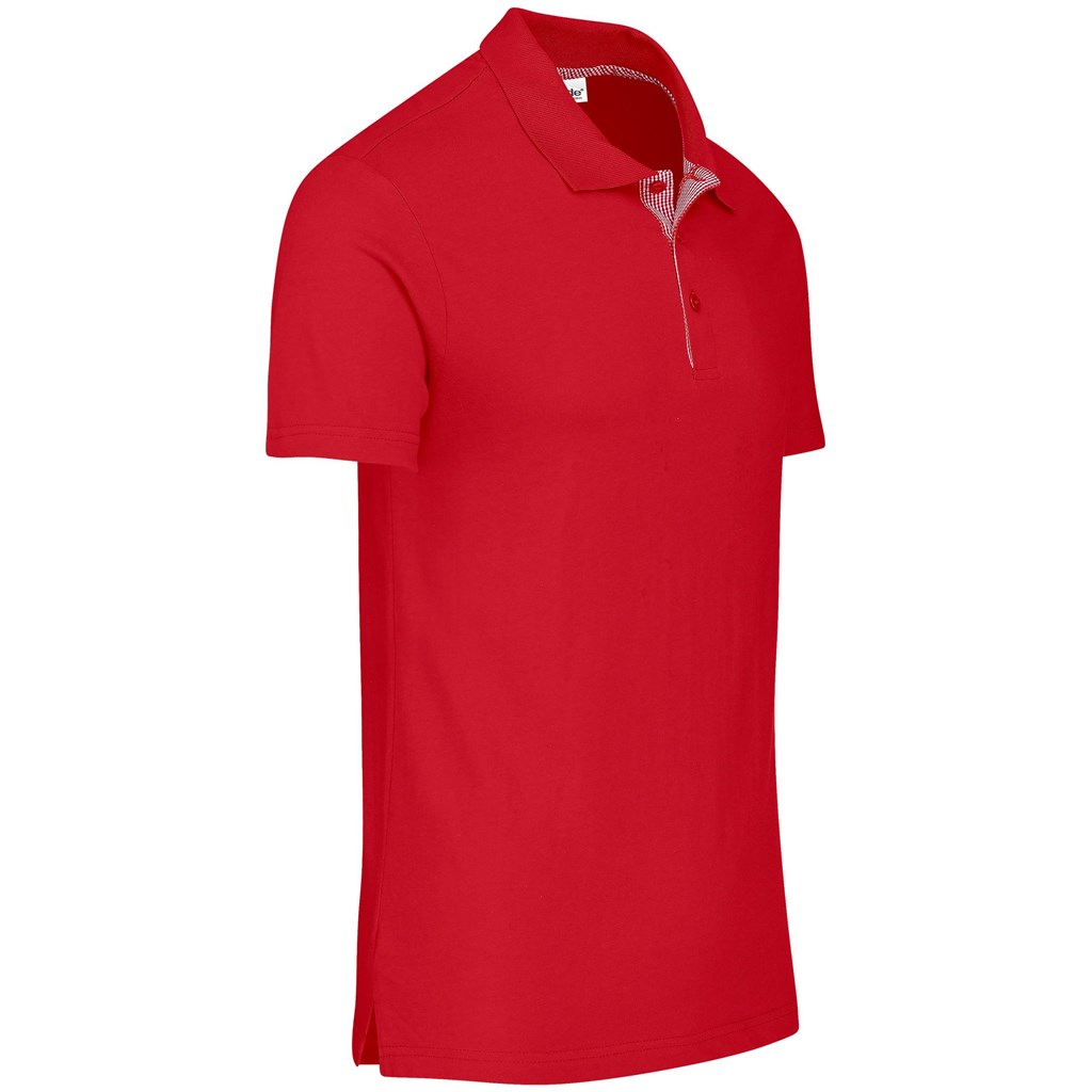 Mens New York Golf Shirt - Red - Image 2