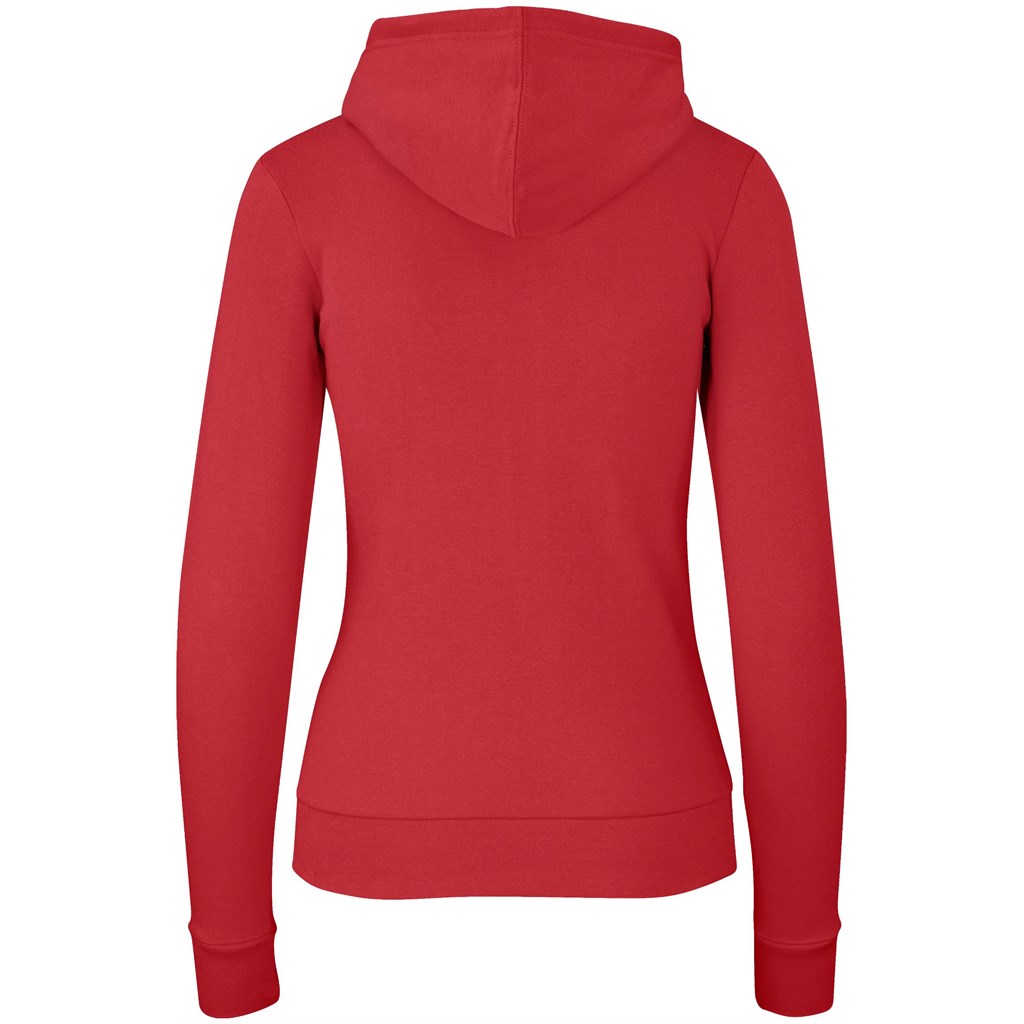Ladies Bravo Hooded Sweater - Red - Image 2