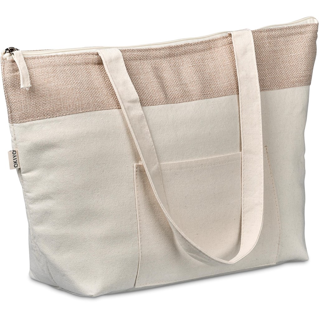 Okiyo Arshi Cotton & Jute 12 Can Lunch Cooler - Image 2