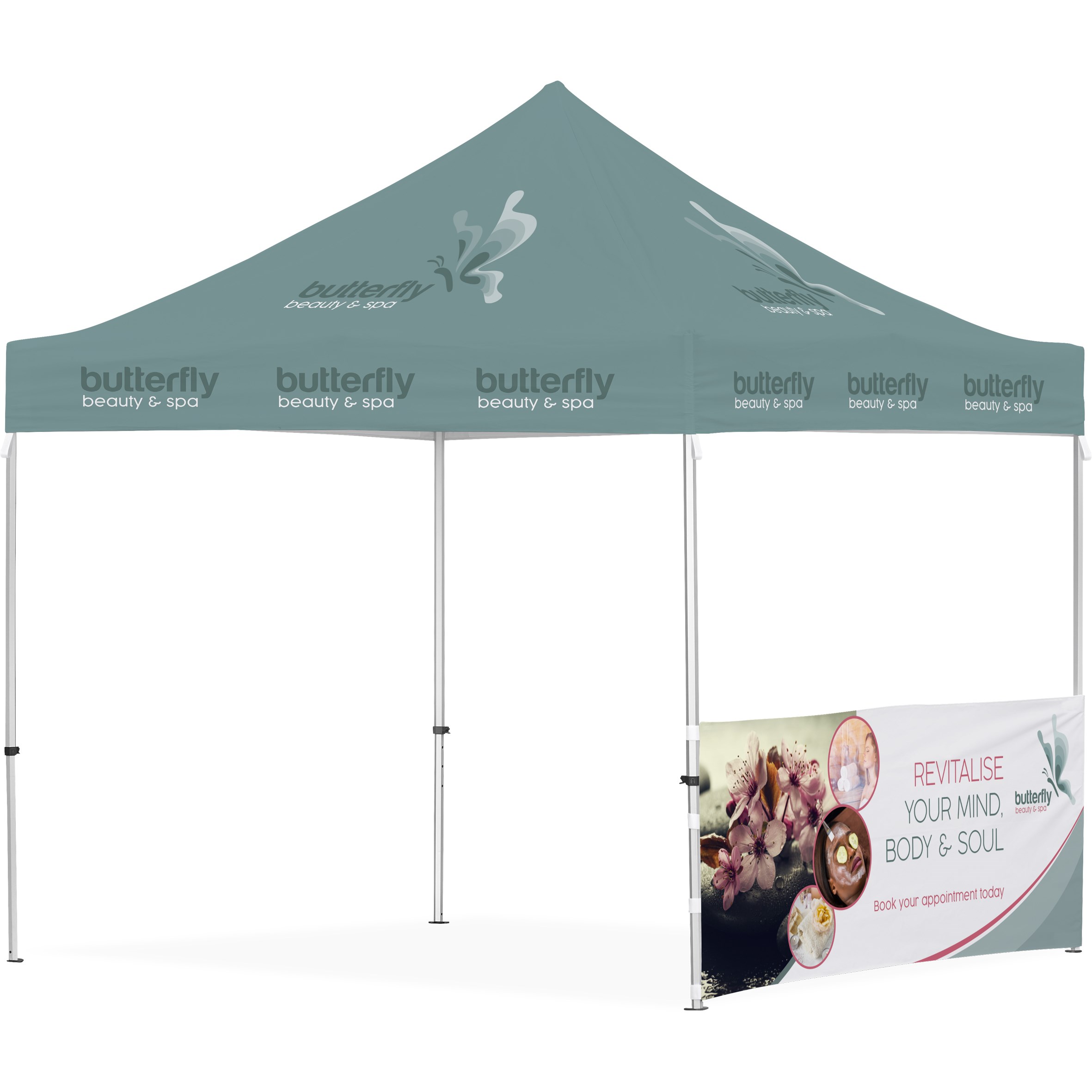 Ovation Sublimated Gazebo 3m X 3m - 1 Half-Wall Skin - Image 3